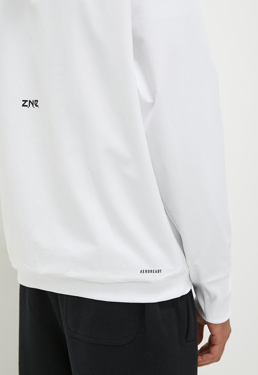 adidas Performance - Z.N.E. woven full-zip hooded track top - white