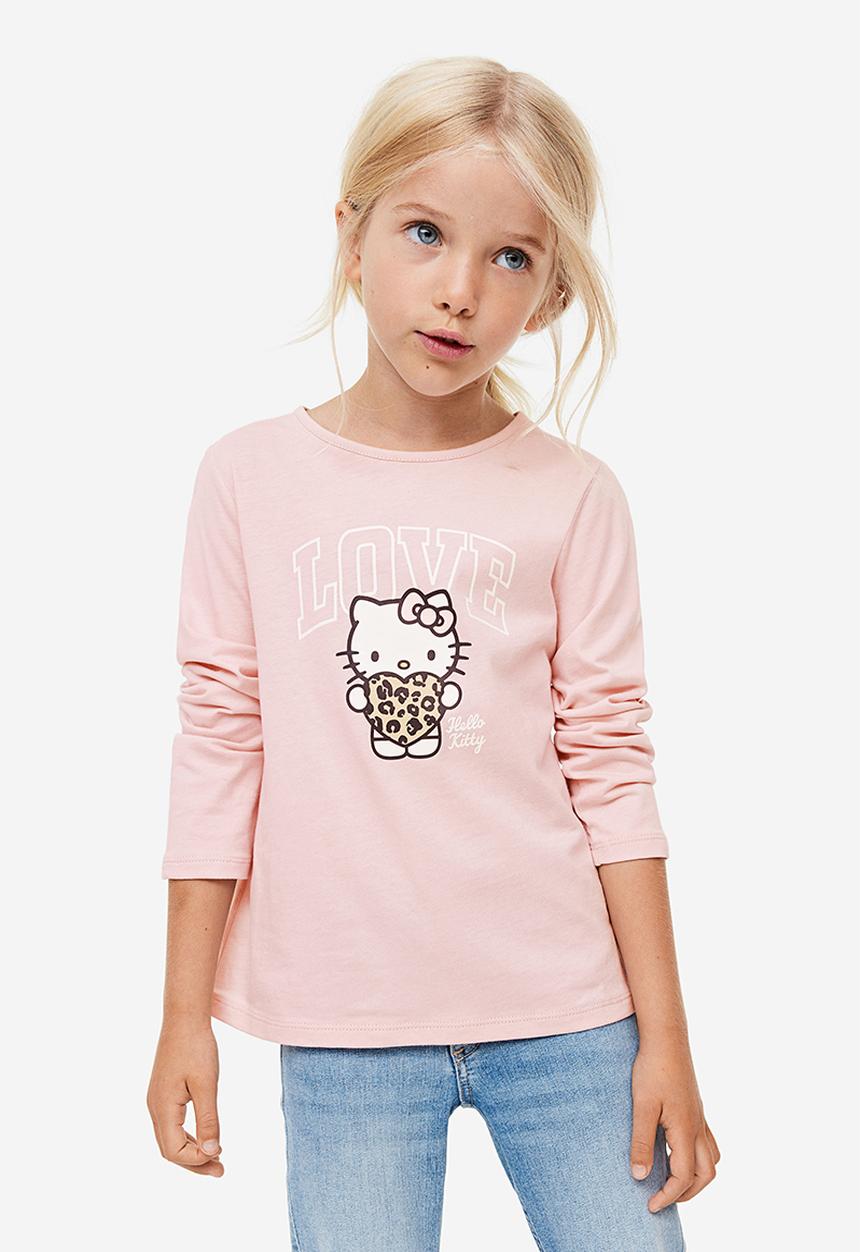 H&M - 2-Pack long-sleeved jersey tops - light pink hello kitty