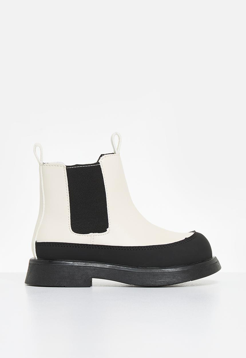 Pop Candy - Kids two-tone boots - off white