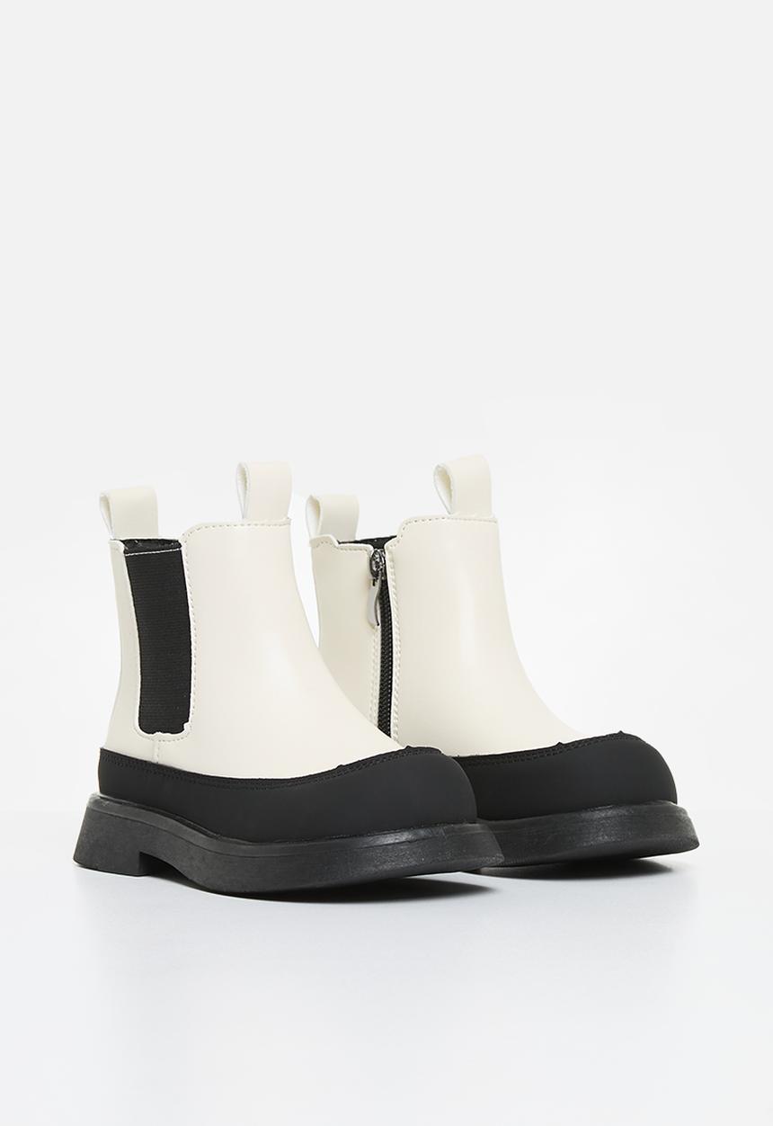 Pop Candy - Kids two-tone boots - off white
