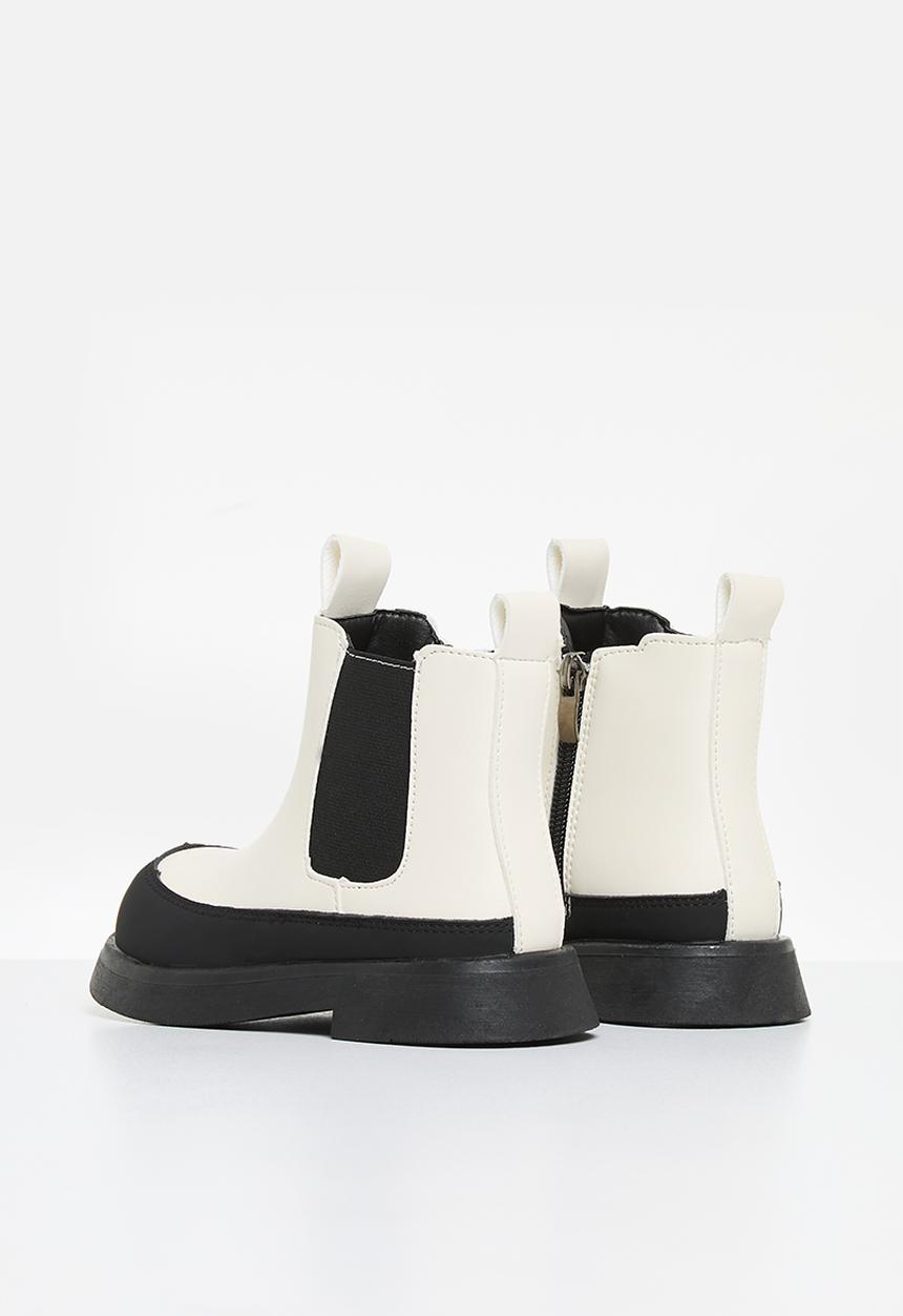 Pop Candy - Kids two-tone boots - off white