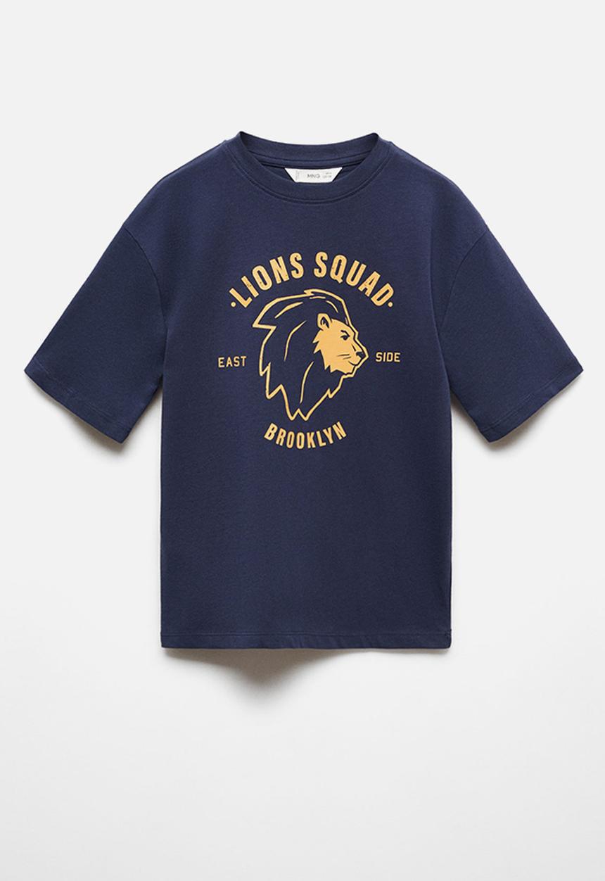 MANGO - T-shirt academy - navy