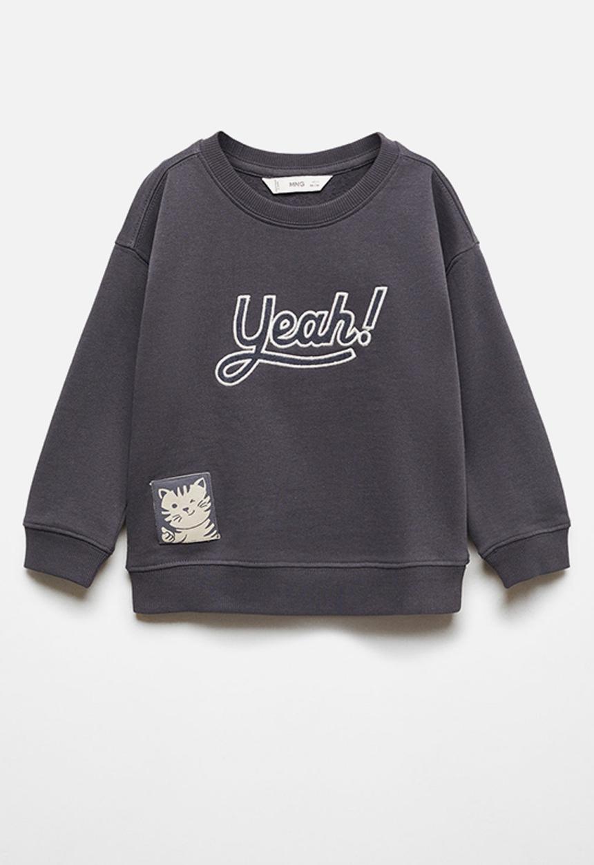 MANGO - Sweatshirt yeah - charcoal