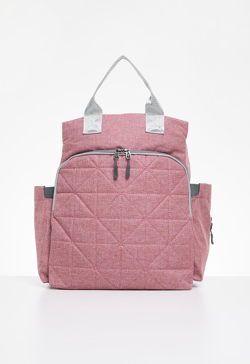 Pop Candy - Quilted nappy bag - dusty pink