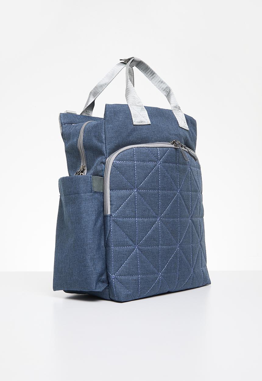 Pop Candy - Quilted nappy bag - blue