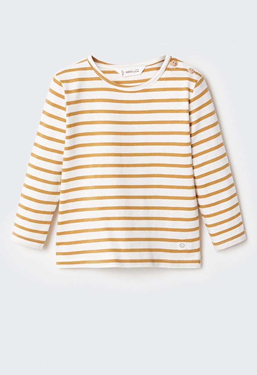 MANGO - T-shirt stripes - offwhite