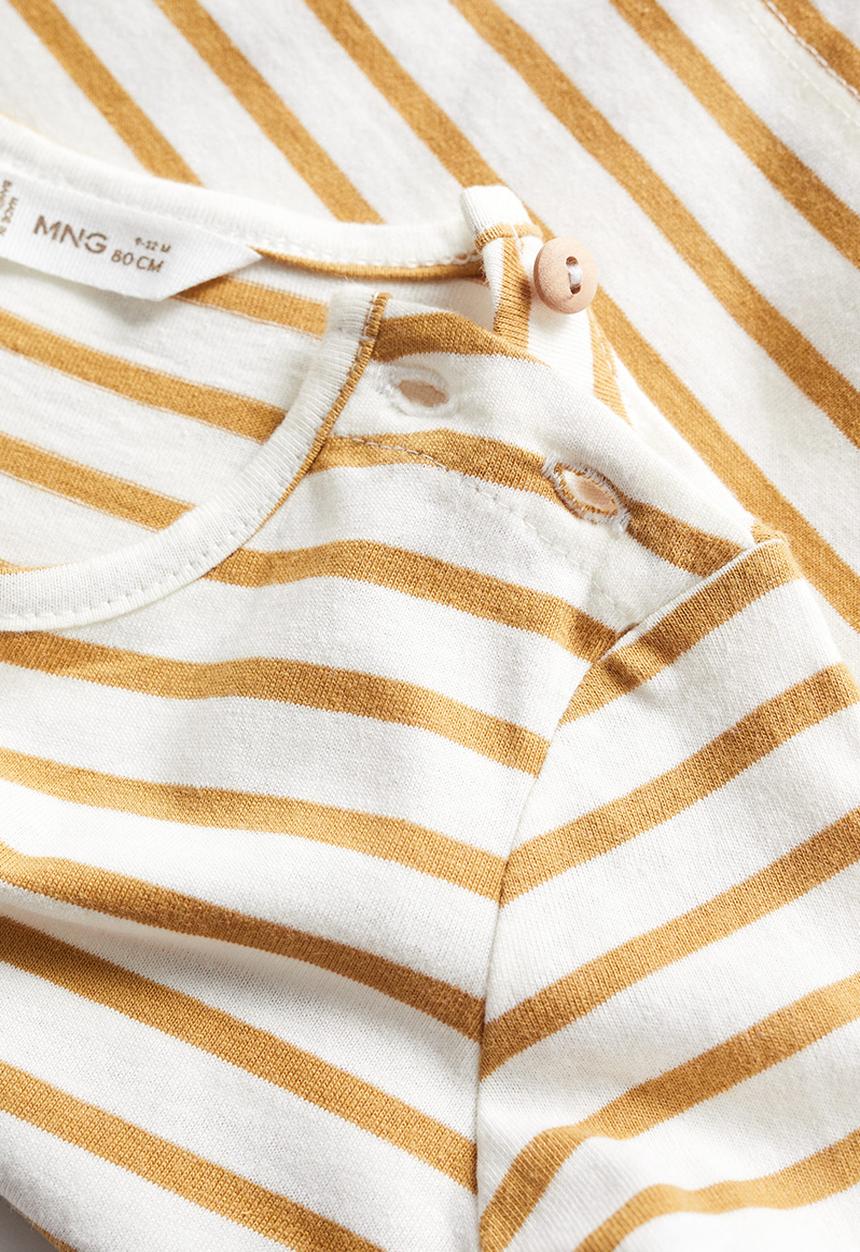 MANGO - T-shirt stripes - offwhite