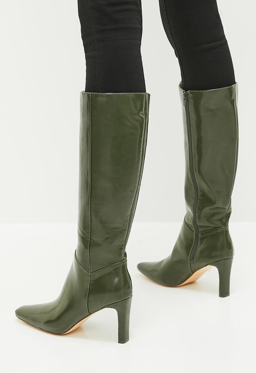 Public Desire - Pose textured boot - olive