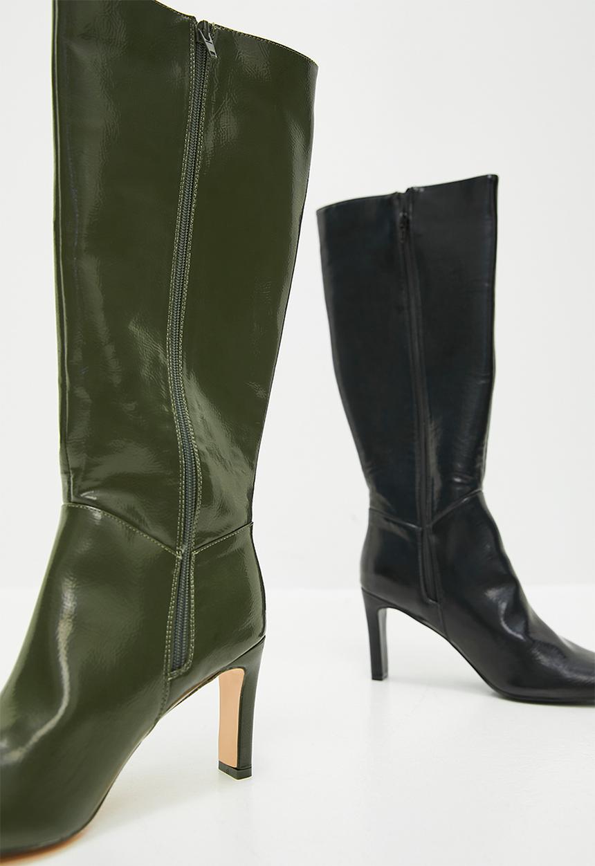 Public Desire - Pose textured boot - olive