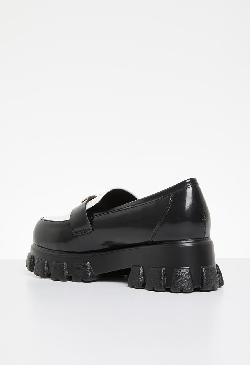 SISSY BOY - Tux loafer - black/ white