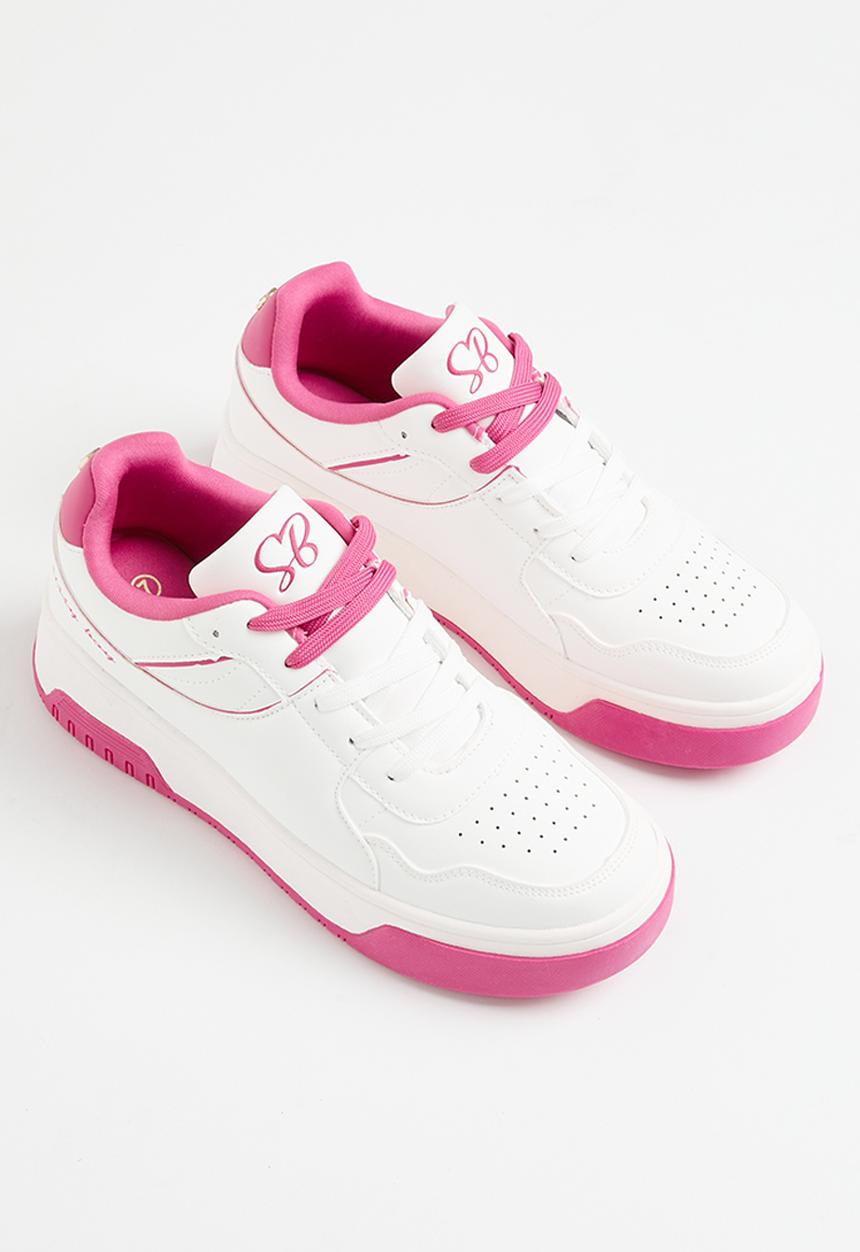 SISSY BOY - Fine lines sneaker - white/pink