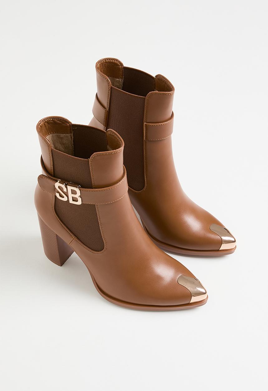 SISSY BOY - Tess block heel boot - tan
