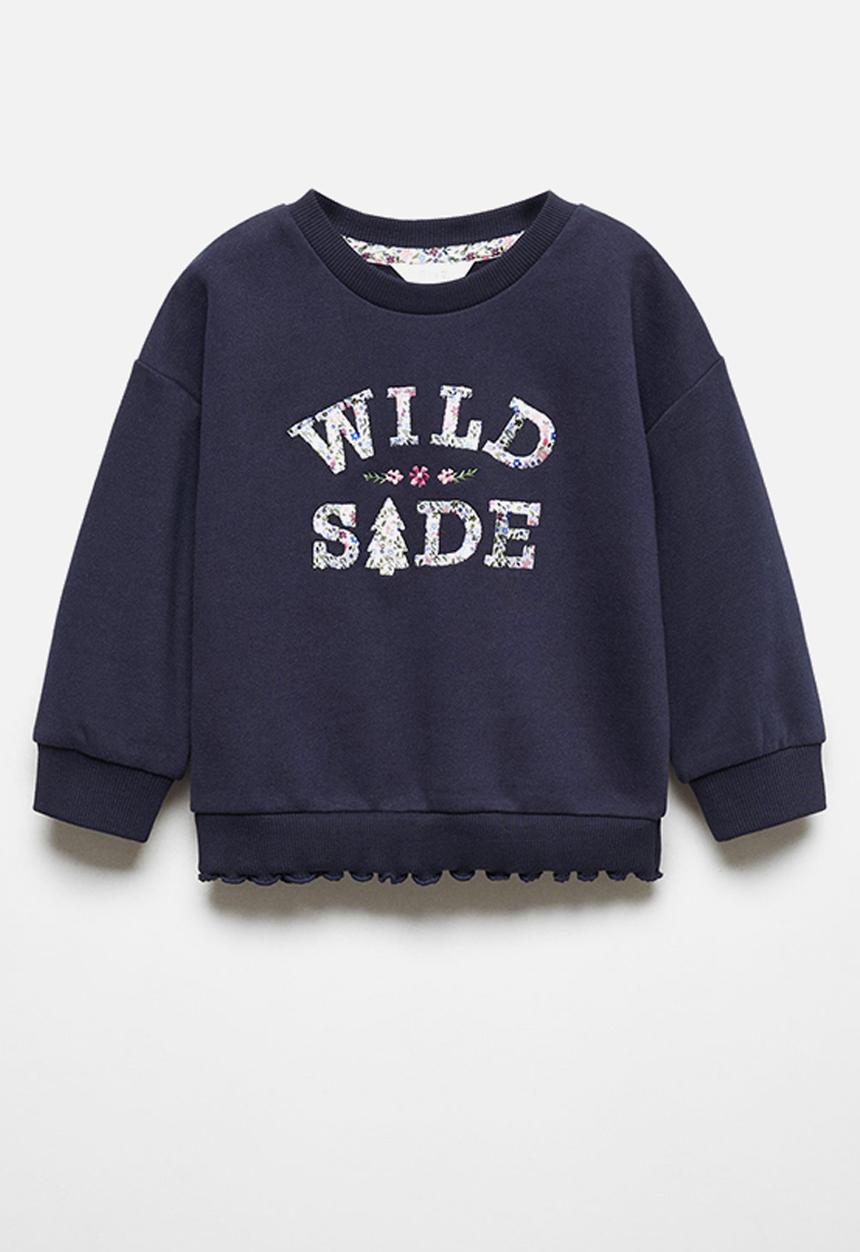 MANGO - Sweatshirt side - navy