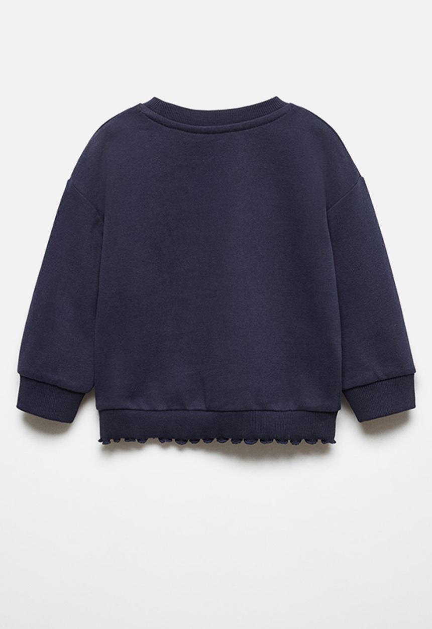 MANGO - Sweatshirt side - navy