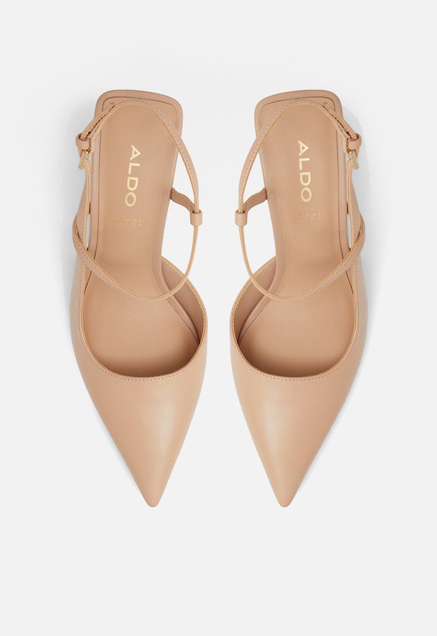 ALDO - Brunette leather court heel - bone