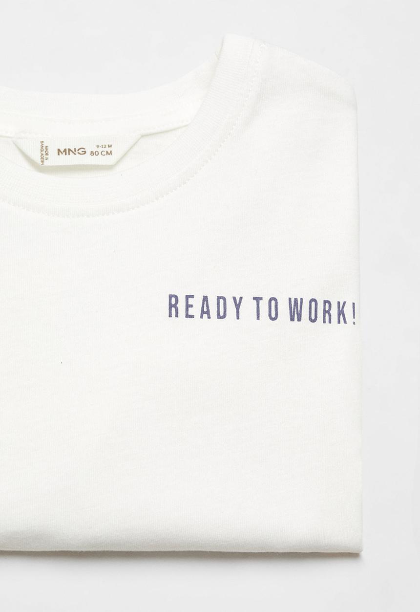 MANGO - T-shirt taxi - offwhite