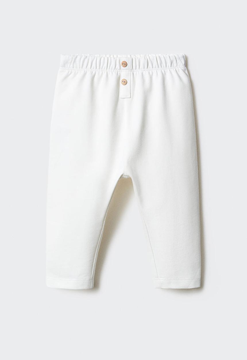 MANGO - Trousers blue - offwhite