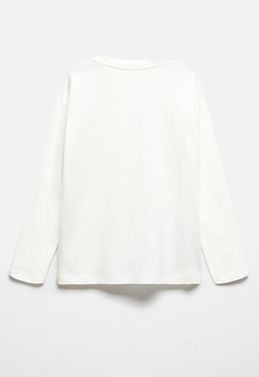 MANGO - T-shirt aerial - offwhite