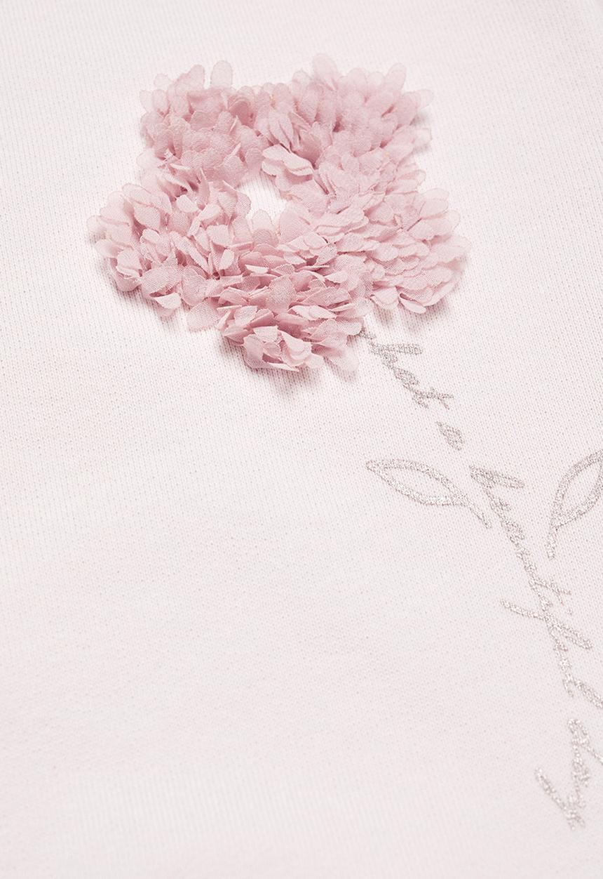 MANGO - Sweatshirt flower - mauve