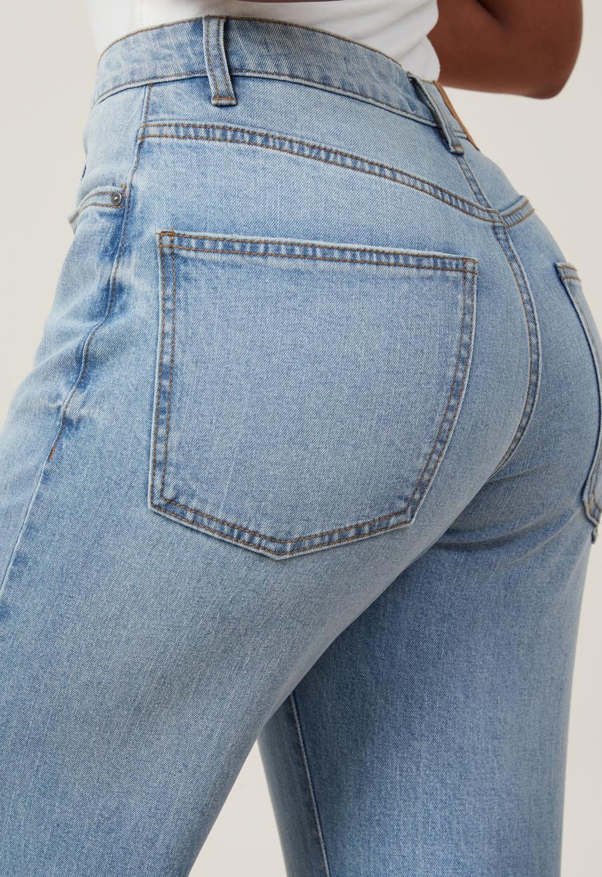 Cotton On - Curvy Stretch Straight Jean - Cloud Blue