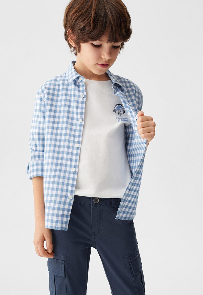 MANGO - Shirt david - sky-blue