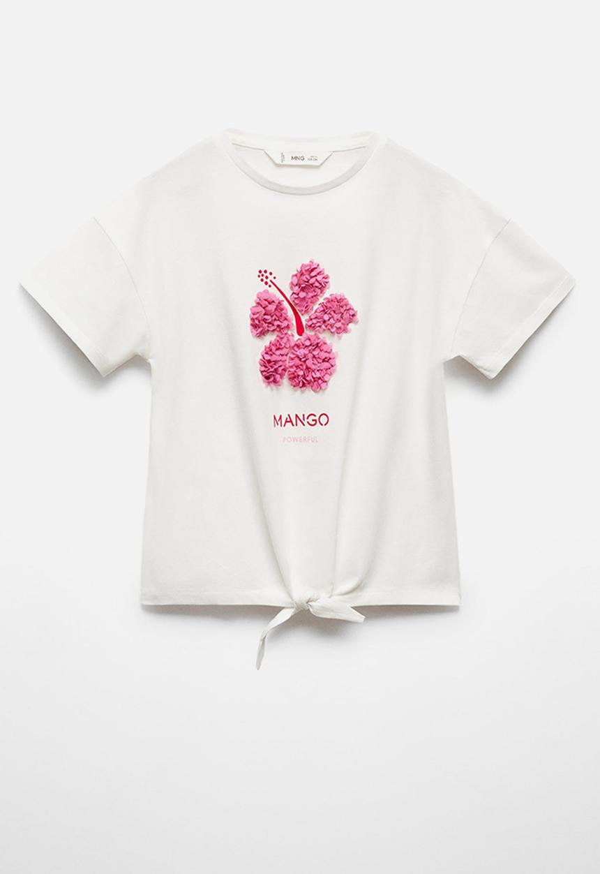 MANGO - T-shirt power - offwhite