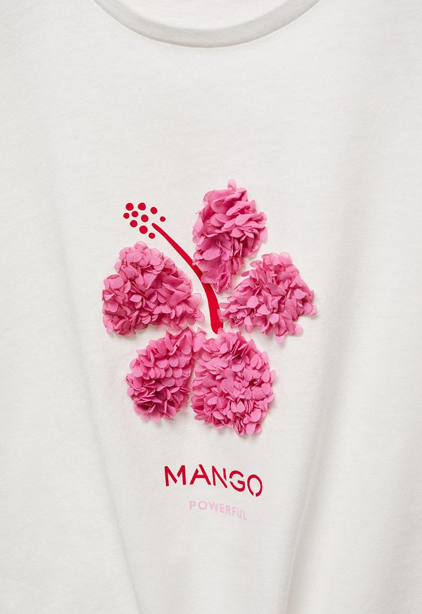 MANGO - T-shirt power - offwhite