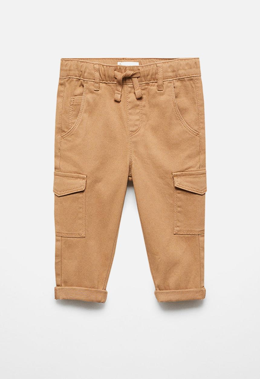 MANGO - Trousers flores - tobacco-brown