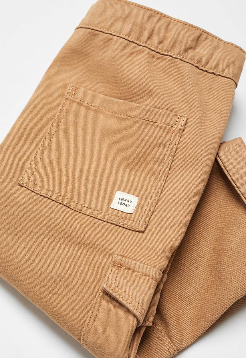MANGO - Trousers flores - tobacco-brown