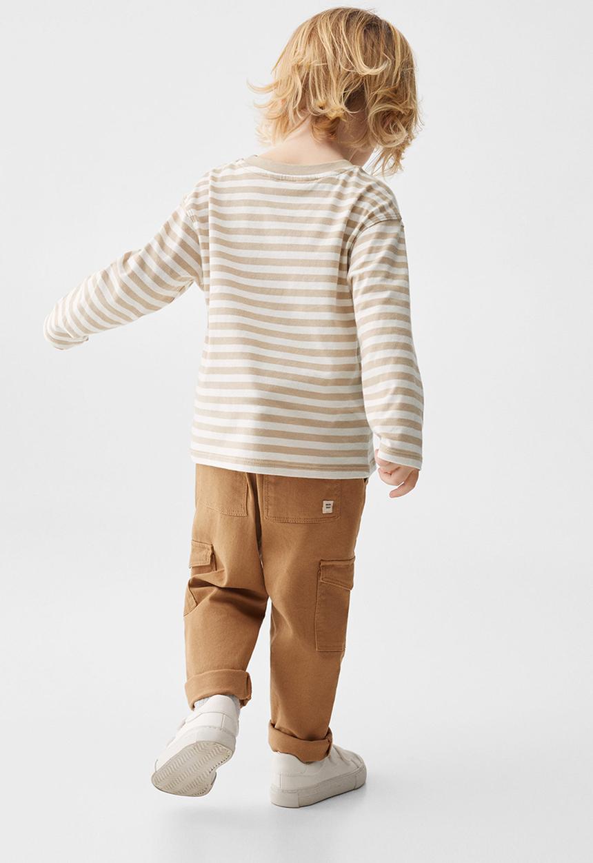MANGO - Trousers flores - tobacco-brown