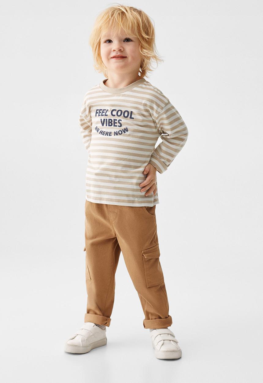 MANGO - Trousers flores - tobacco-brown