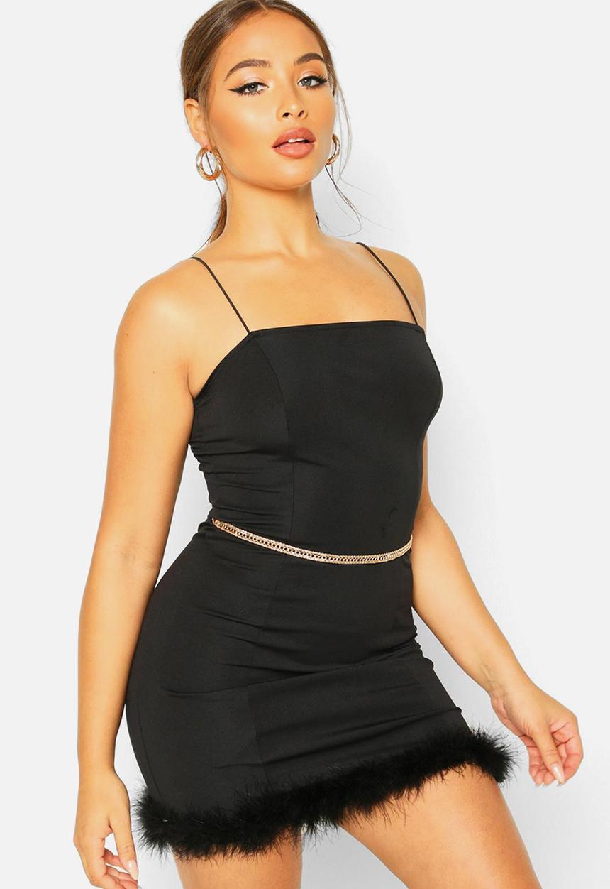 boohoo - Skinny multi chain belt - gold