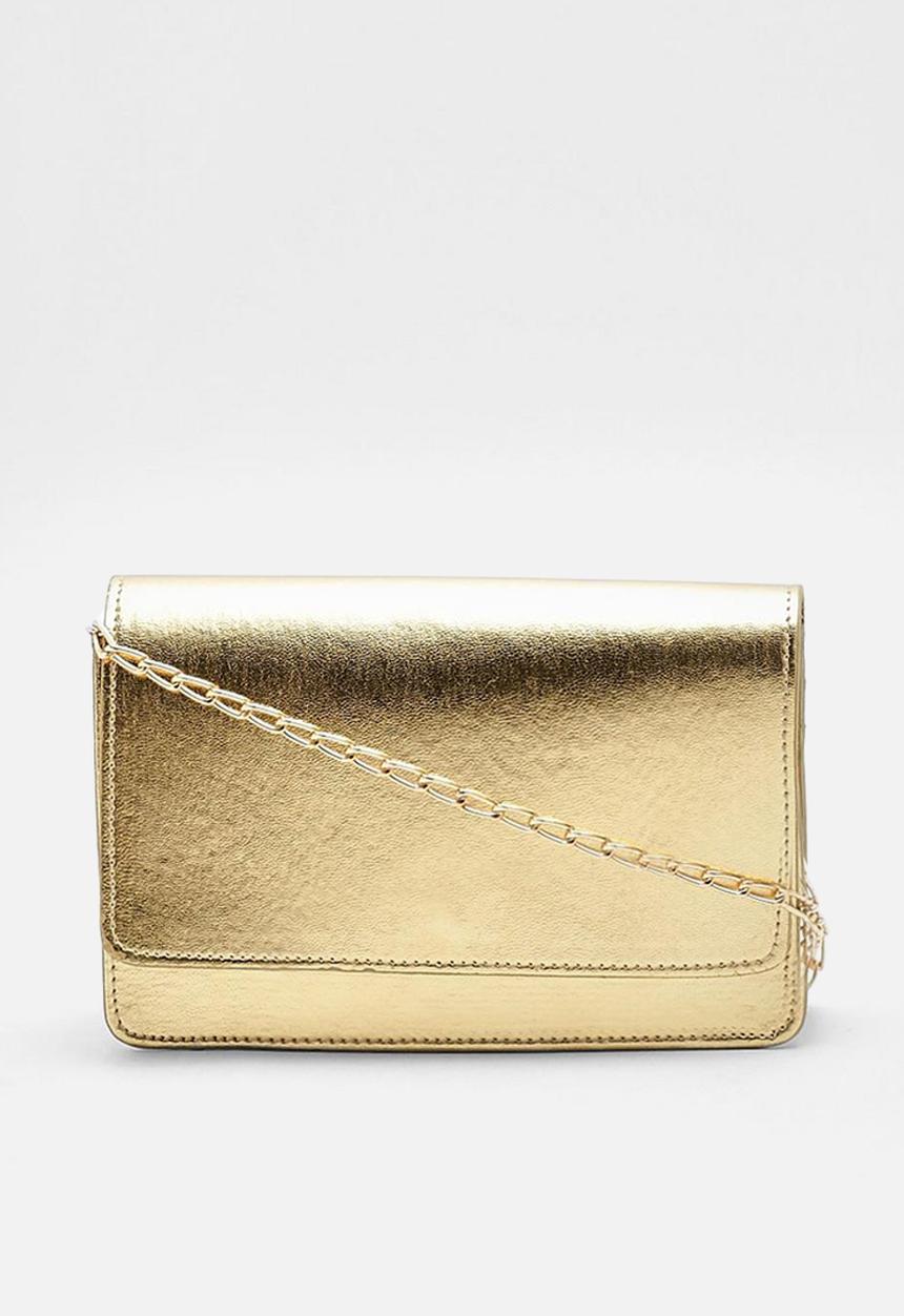 boohoo - Metallic crossbody bag - gold