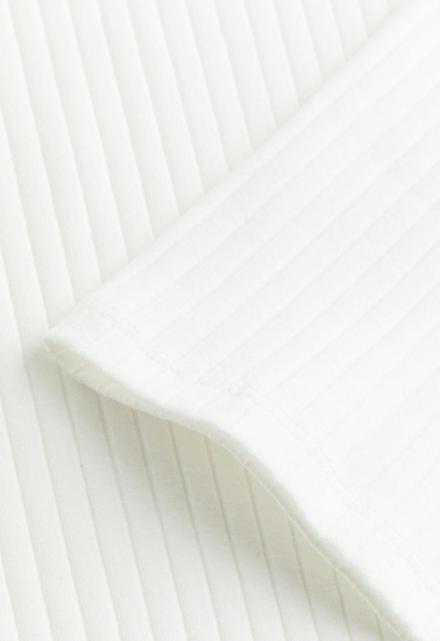 H&M - Ribbed bodycon dress - white