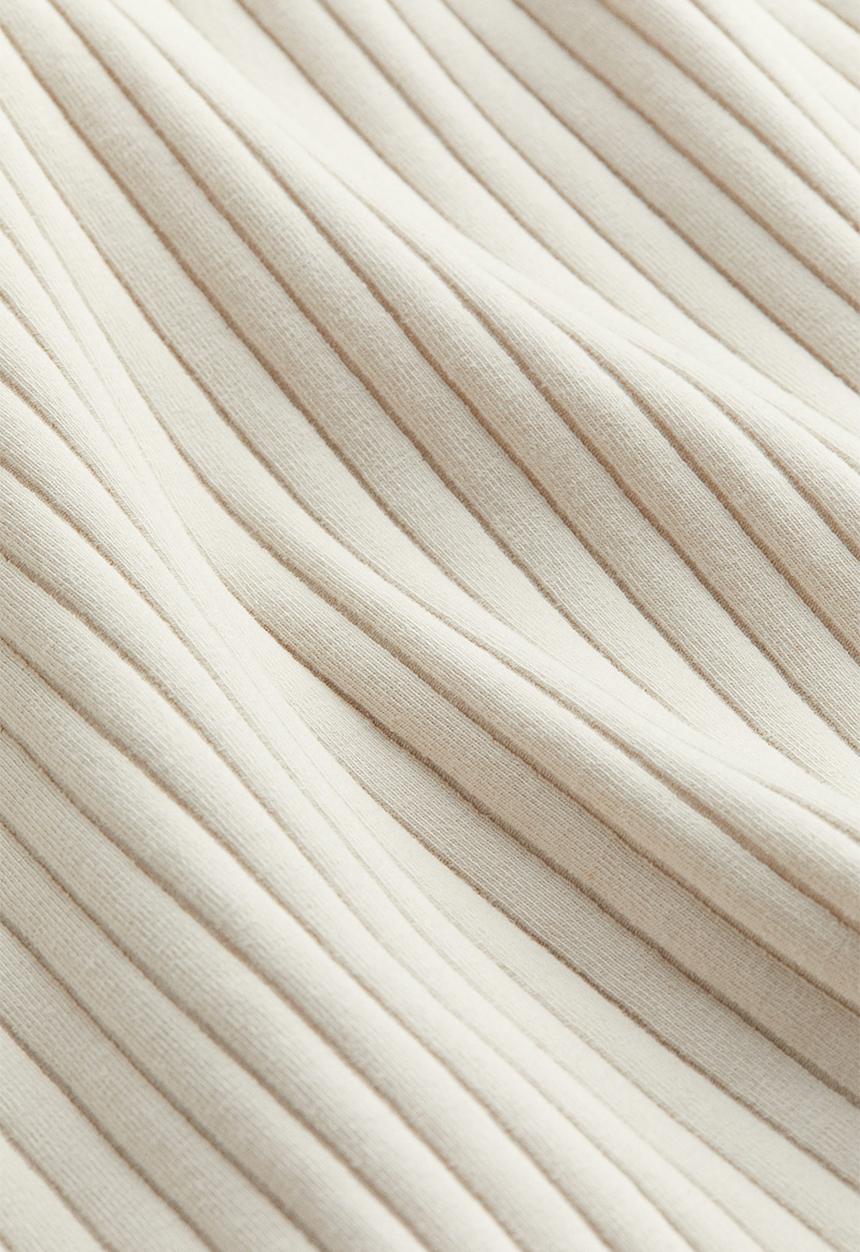 H&M - Ribbed bodycon dress - light beige