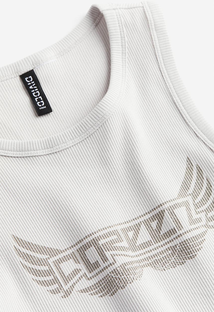 H&M - Ribbed vest top - grey