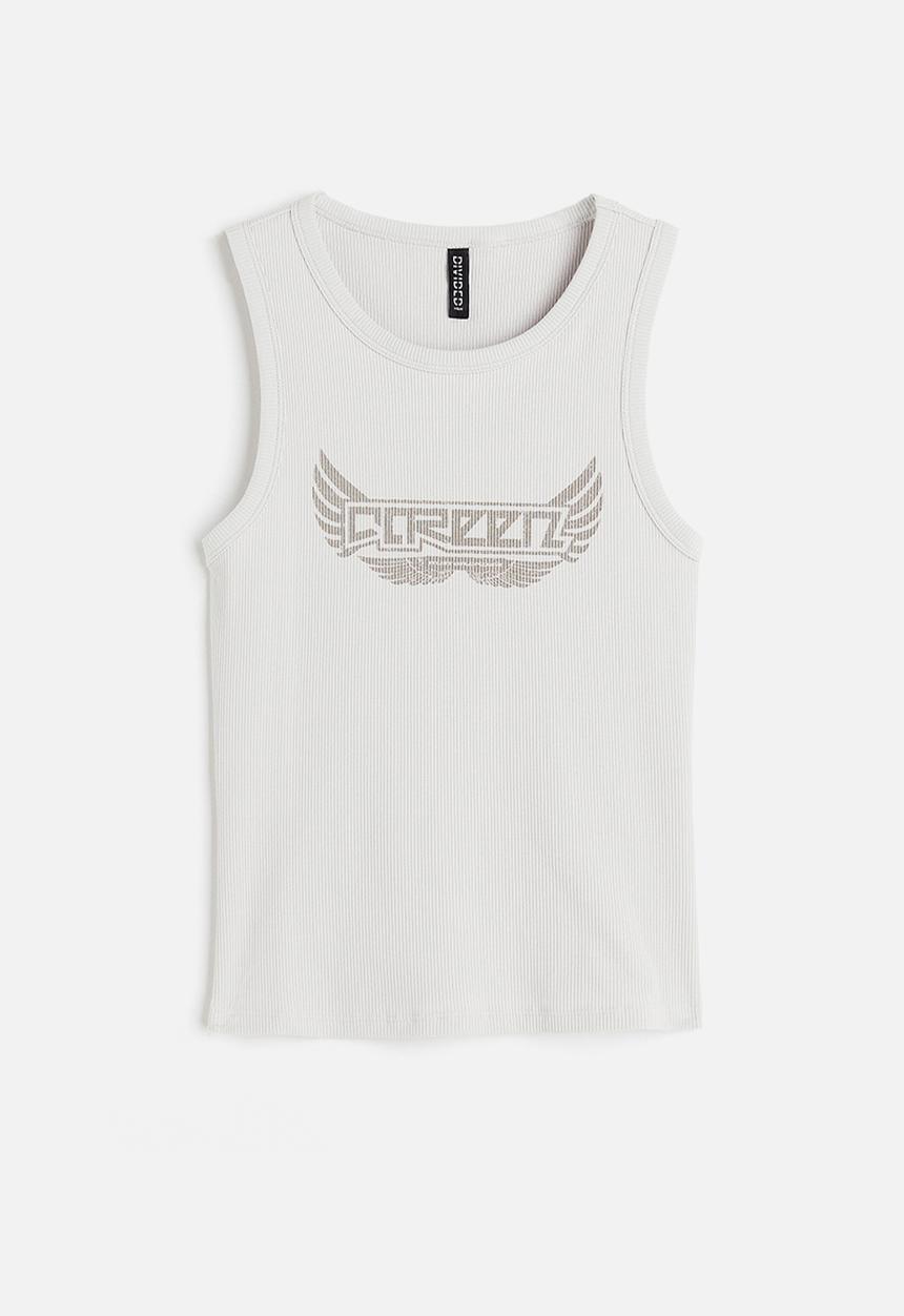 H&M - Ribbed vest top - grey