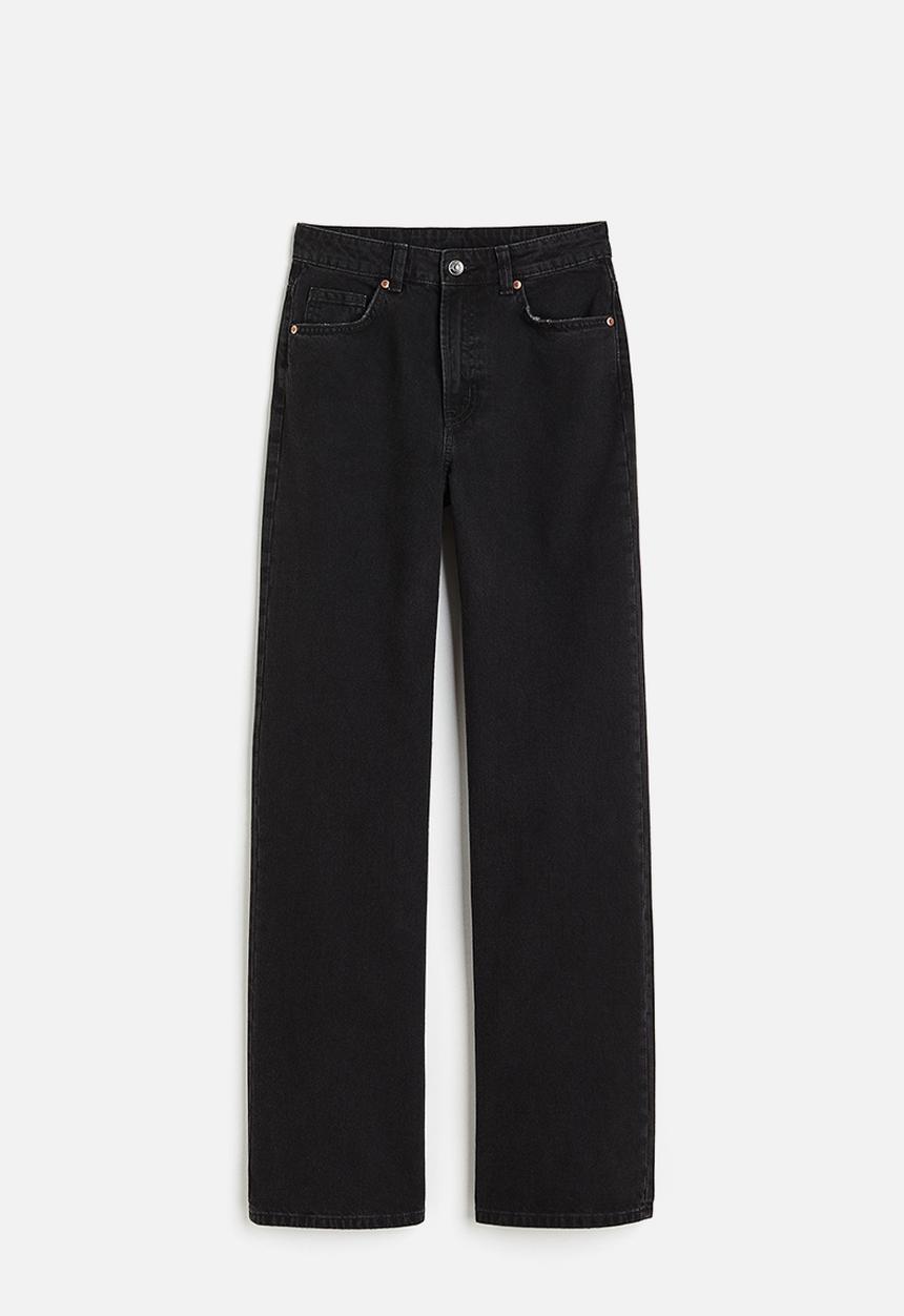 H&M - Wide high jeans - black