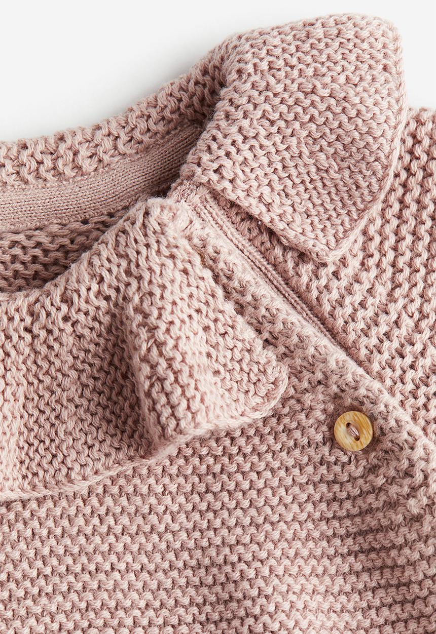 H&M - 2 piece knitted cotton set - powder pink