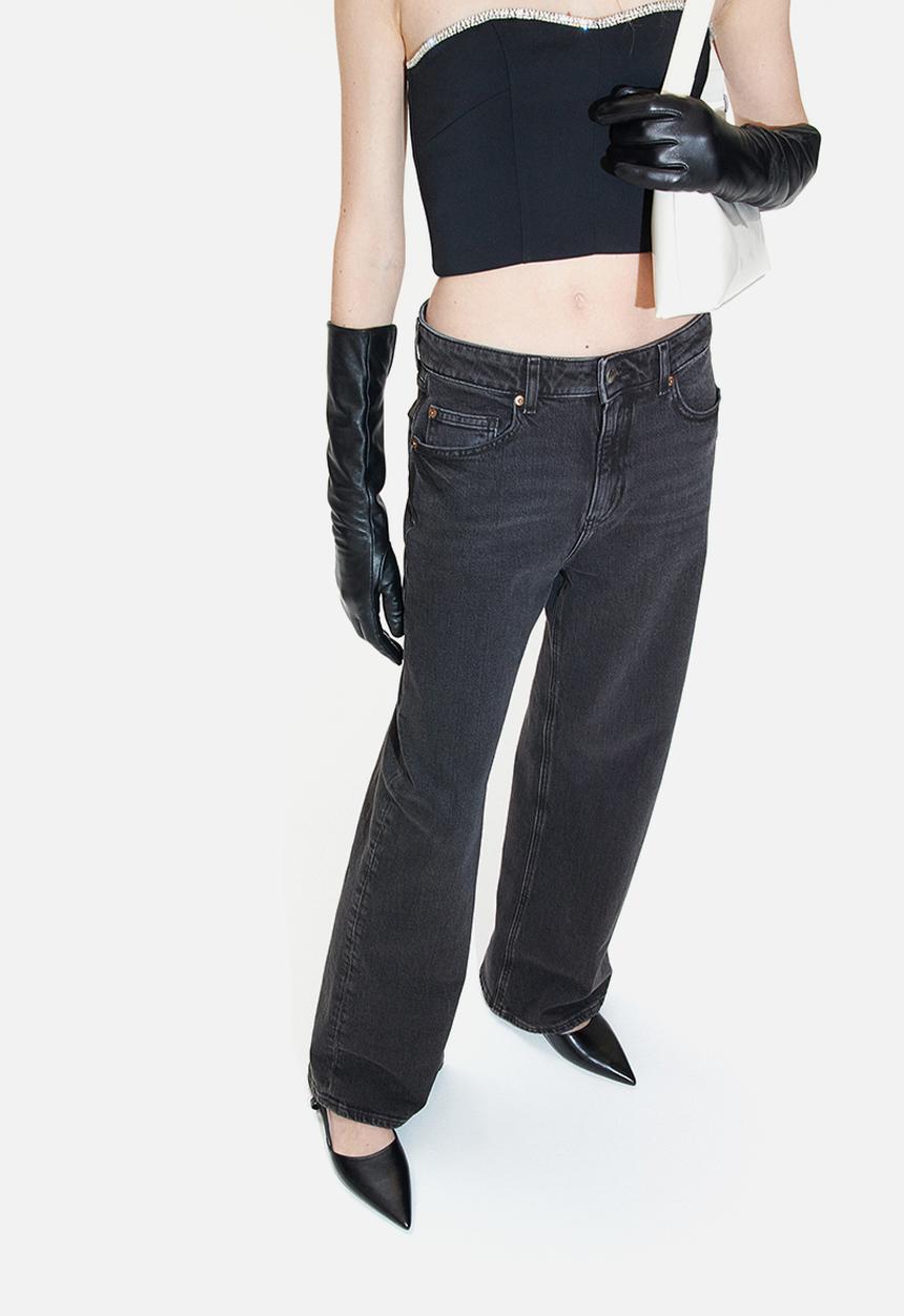 H&M - Wide high jeans - grey