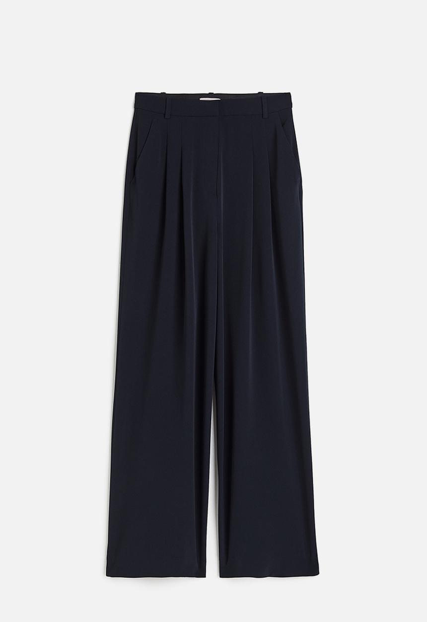 H&M - Wide trousers - navy blue