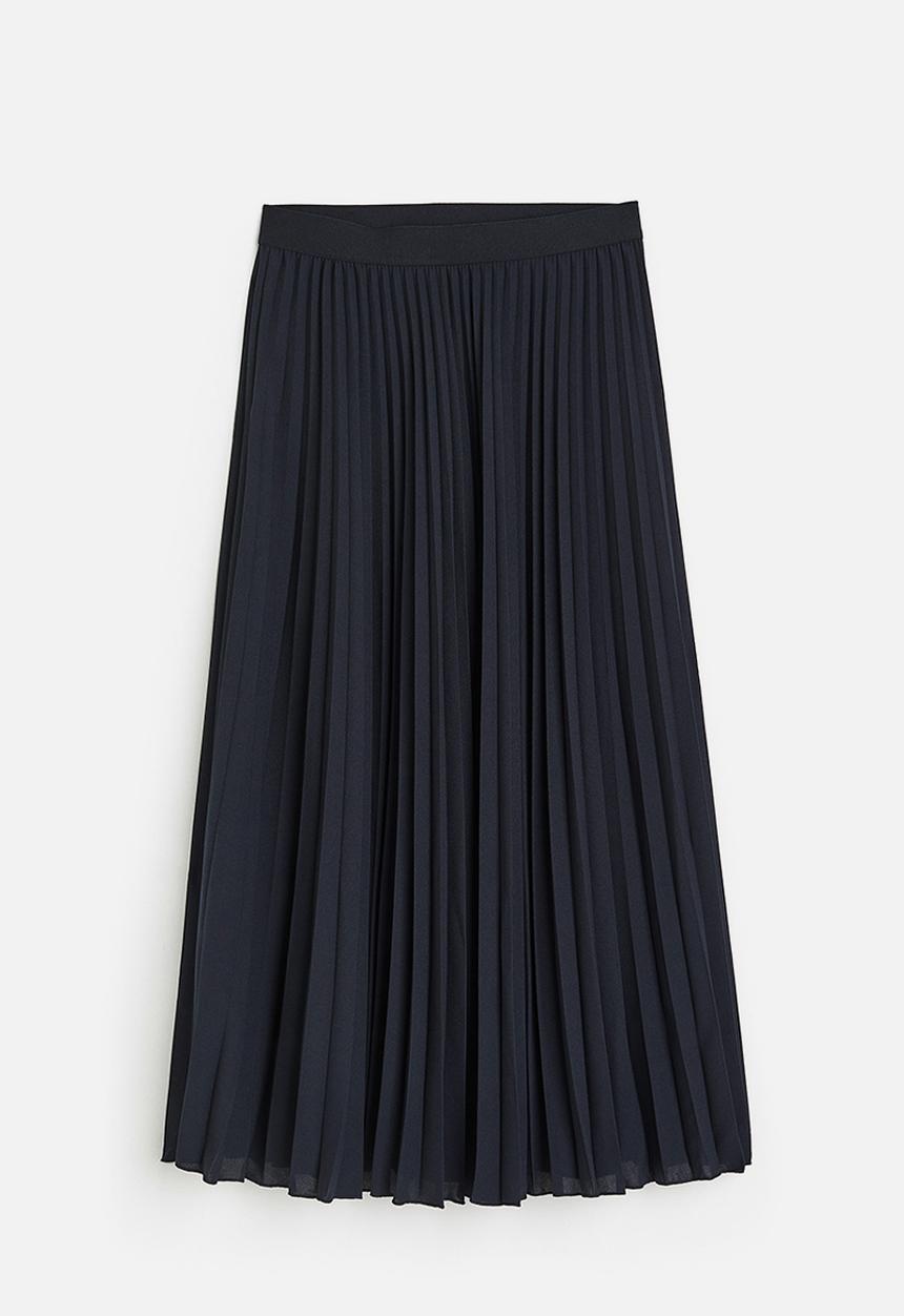 H&M - Pleated skirt - dark blue