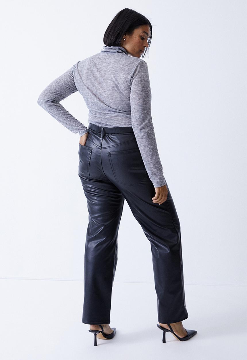 H&M - Polo-neck top - grey marl