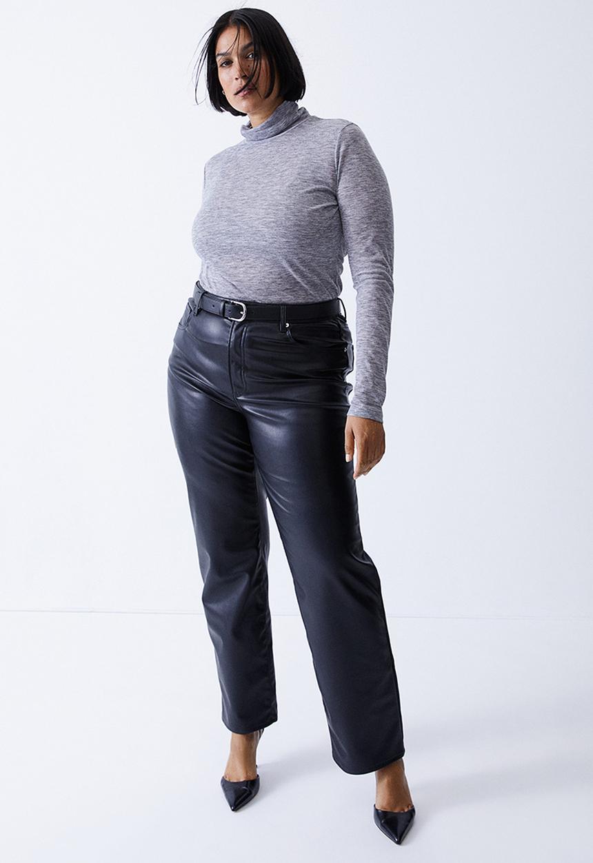 H&M - Polo-neck top - grey marl
