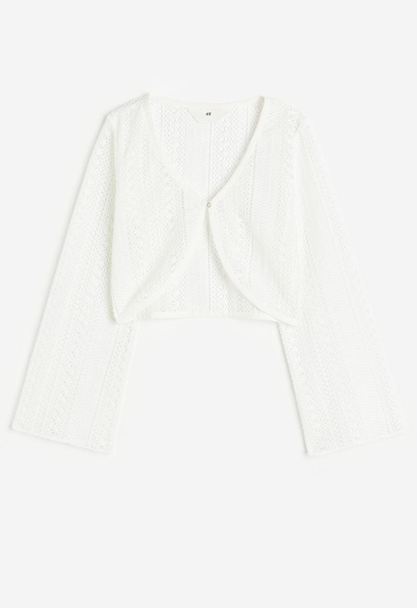 H&M - Crochet-look cardigan - white
