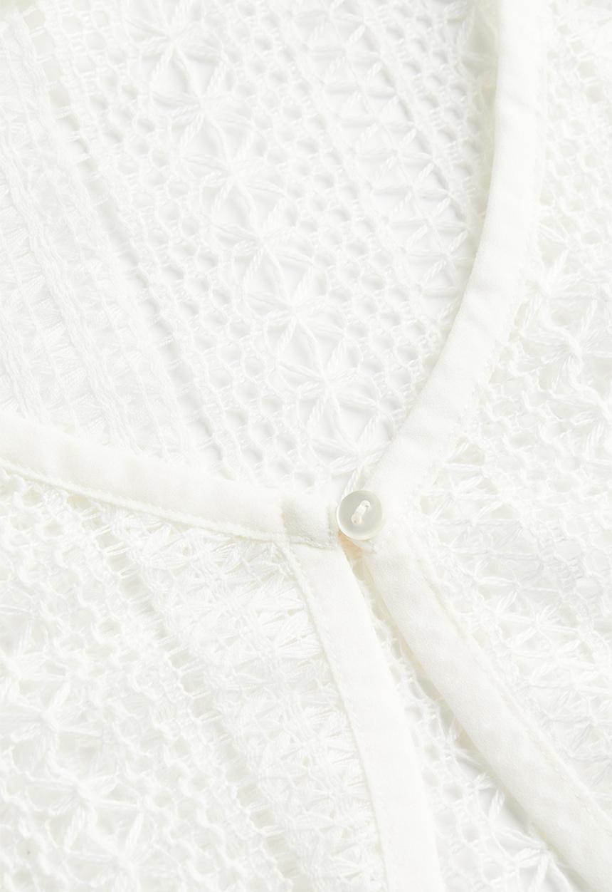 H&M - Crochet-look cardigan - white