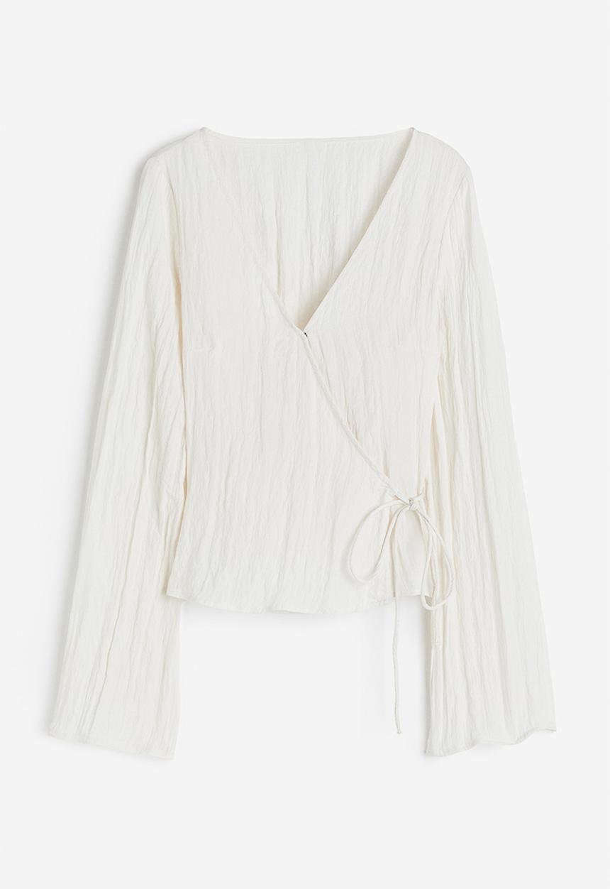 H&M - Wrapover top - white