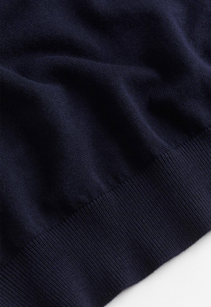 H&M - Polo-neck jumper - navy blue