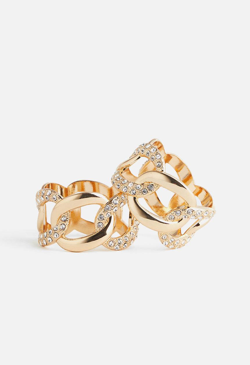 H&M - 2-pack metal napkin rings - gold