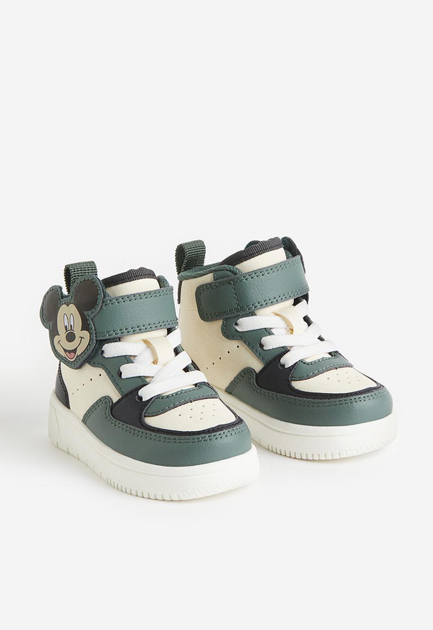 H&M - Hi-top trainers - green & mickey mouse